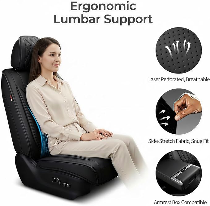 Fit TSX Car Seat Covers for Acura TSX 2003-2014 - Premium Leather, Waterproof, All-Weather, Airbag Compatible, Anti-Slip, Breathable, Easy Install, Seat Protectors, Full Set, Red
