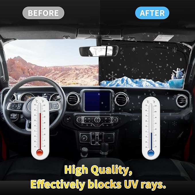 Sun Shade Sunshade for Kia Sorento 2016-2020 Windshield Cover, 4-Layers Sun Shield 250T Silver Sun Visor Foldable Front Window Shade Blocks UV Rays Car Accessories