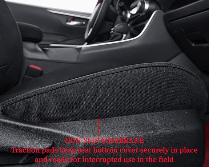coverdream Custom Fit Seat Covers for Toyota RAV4 Limited,XLE,SE,Platinum,Adventure 2013 2014 2015 2016 2017 2018,Full Coverage Polyester Seat Protector (Full Set,Black)