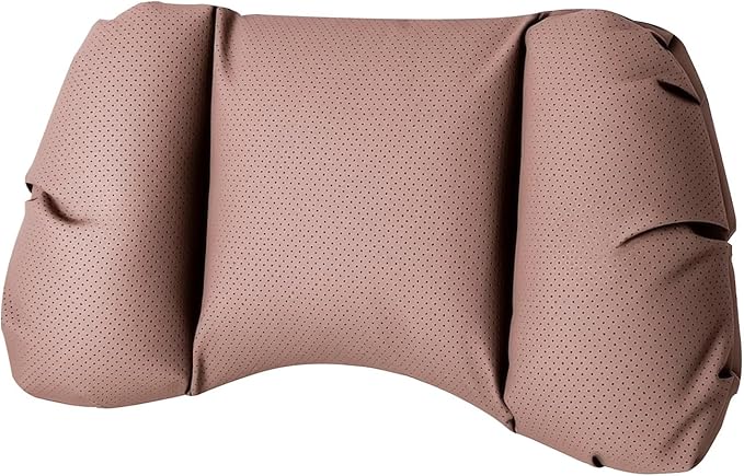 Car Neck Pillow & Lumbar Support for MINI F56 2022-2024 Ergonomic Breathable Mesh Auto Seat Back Cushion Headrest,Brown-Lumbar Support