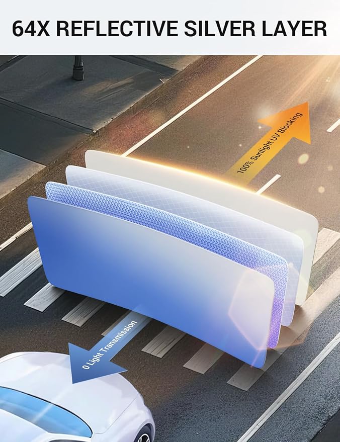 Proadsy 2026 Upgrade Front Windshield Sun Shade Foldable Sunshade Protector Custom Fit 2013-2017 Camry LE XLE Hybrid SE XSE Sedan Accessories