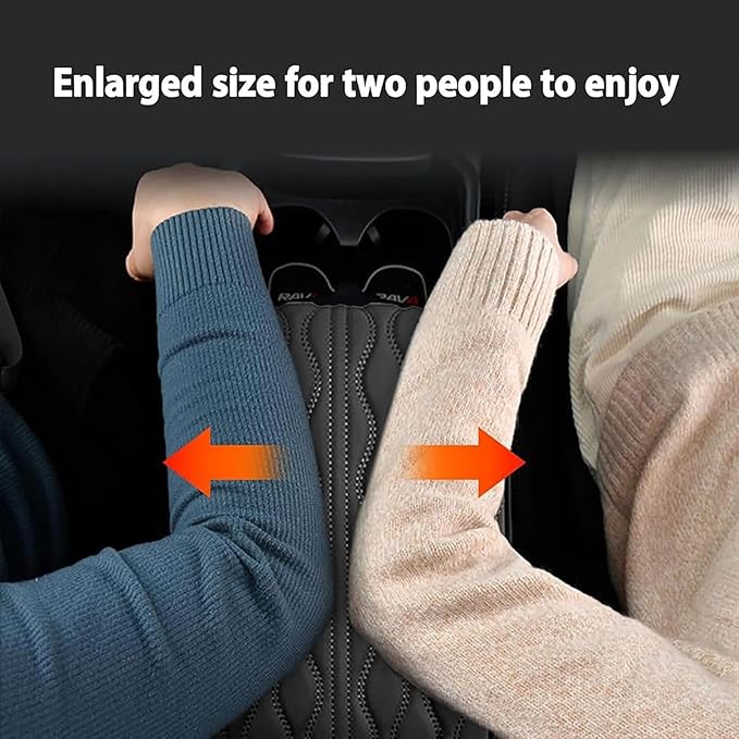 Leather Car Armrest Box Pad for Tesla Cybertruck 2023 2024, Memory Foam Car Center Console Cover Comfort Waterproof Arm Rest Cushion Pad Universal Accessories,D/Brown