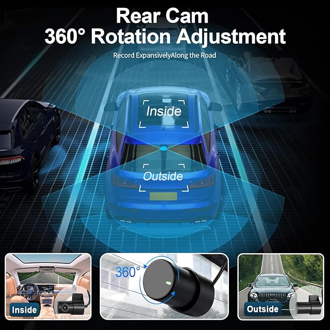 Mangoal Front 4K & Rear 1080p Dash Cam Custom fit for Mazda CX-50 2025 2026(Model B), UHD 2160P Video, Free App & WiFi, 128GB Card