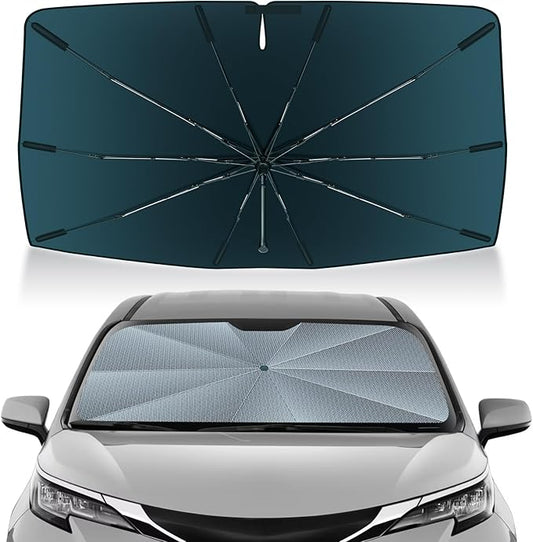 Autorder Windshield Sun Shade Umbrella for 2021-2026 Toyota Sienna Accessories,Upgraded Ice Crystal Material,Easy Setup Umbrella Sunshade for Car Windshield,100% Sun Blocking
