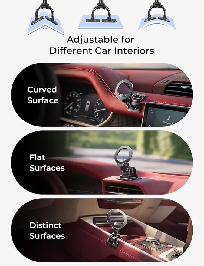LISEN for MagSafe Car Phone Mount -2026 Strong Magnets Magnetic Phone Holders for Your Car Vent&Dash Magnet Cell Phones Holder Mount Car Accessories for Men Women fit iPhone 17 16 15 14 13 Kits