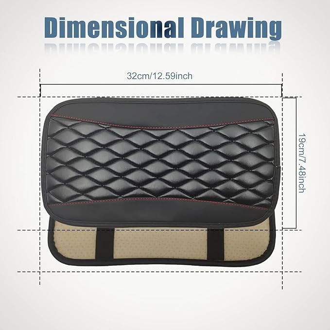 Leather Car Center Console Armrest Pad for Toyota Tacoma 2005-2023, Auto Armrest Cushion, Waterproof Seat Box Cover Protector, Vehicle Interior Decor Accessories, Gray
