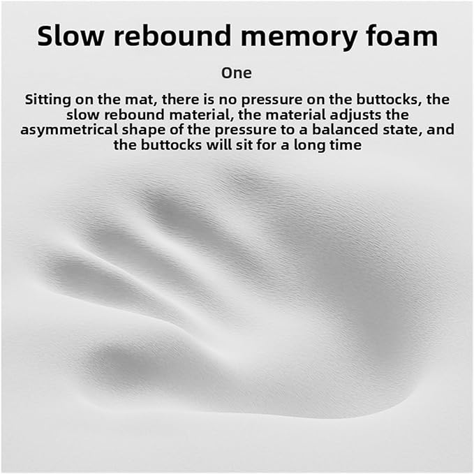 Memory Foam Car Seat Cushions with Lumbar Support - Cool and Breathable Comfort for Car and Office Seats(H,35x35cm)