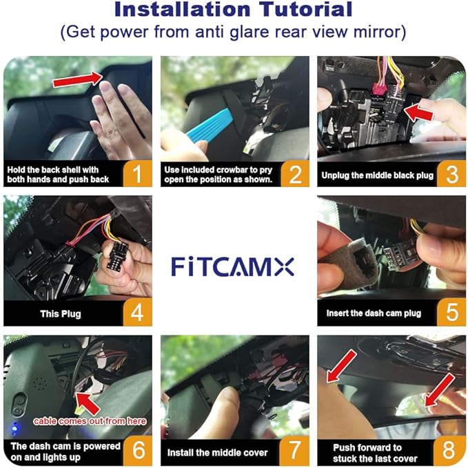 Fitcamx 4K Dual Dash Cam for 2018-2023 BMW 5 7 Series 530i 540i M550i 740i 750i M760i (G30/G11), OEM Look, Front 2160P+Rear 1080P Video, WiFi & APP, Loop Recording, G-Sensor, Easy to Set, 128GB Card