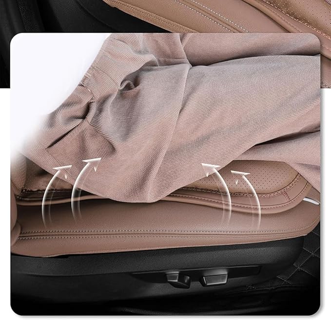 Car Seat Cushion for Porsche Macan 2015-2025-pr, Breathable Non-Slip Driver Seat Pad Ergonomic Memory Foam for Long Driving Car Office,A/2Pcs-Red