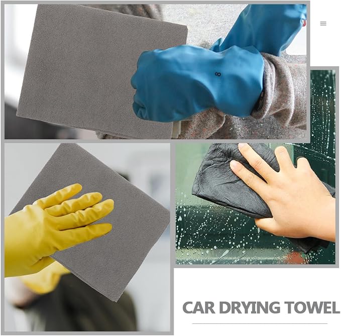 LIFKOME Absorbent Car Towel Microfiber Drying Cloth 2pcs 30x30cm for Vehicle Detailing Glass Cleaning Automotive Interior