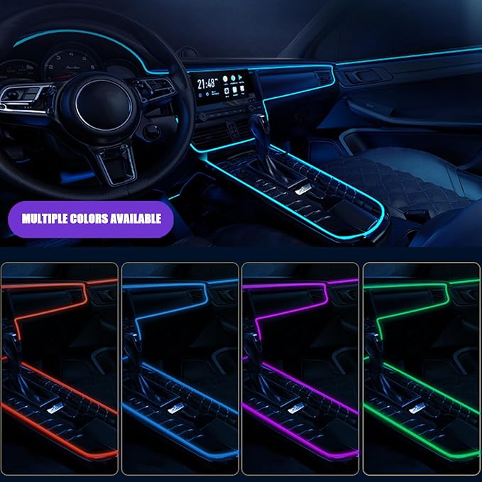 Car Interior Lights for Audi SQ2 SQ5 SQ6 e-tron SQ7 SQ8 SQ8 e-tron LED Car Interior Atmosphere Lamp Car Ambient Lighting Kits,Ice Blue