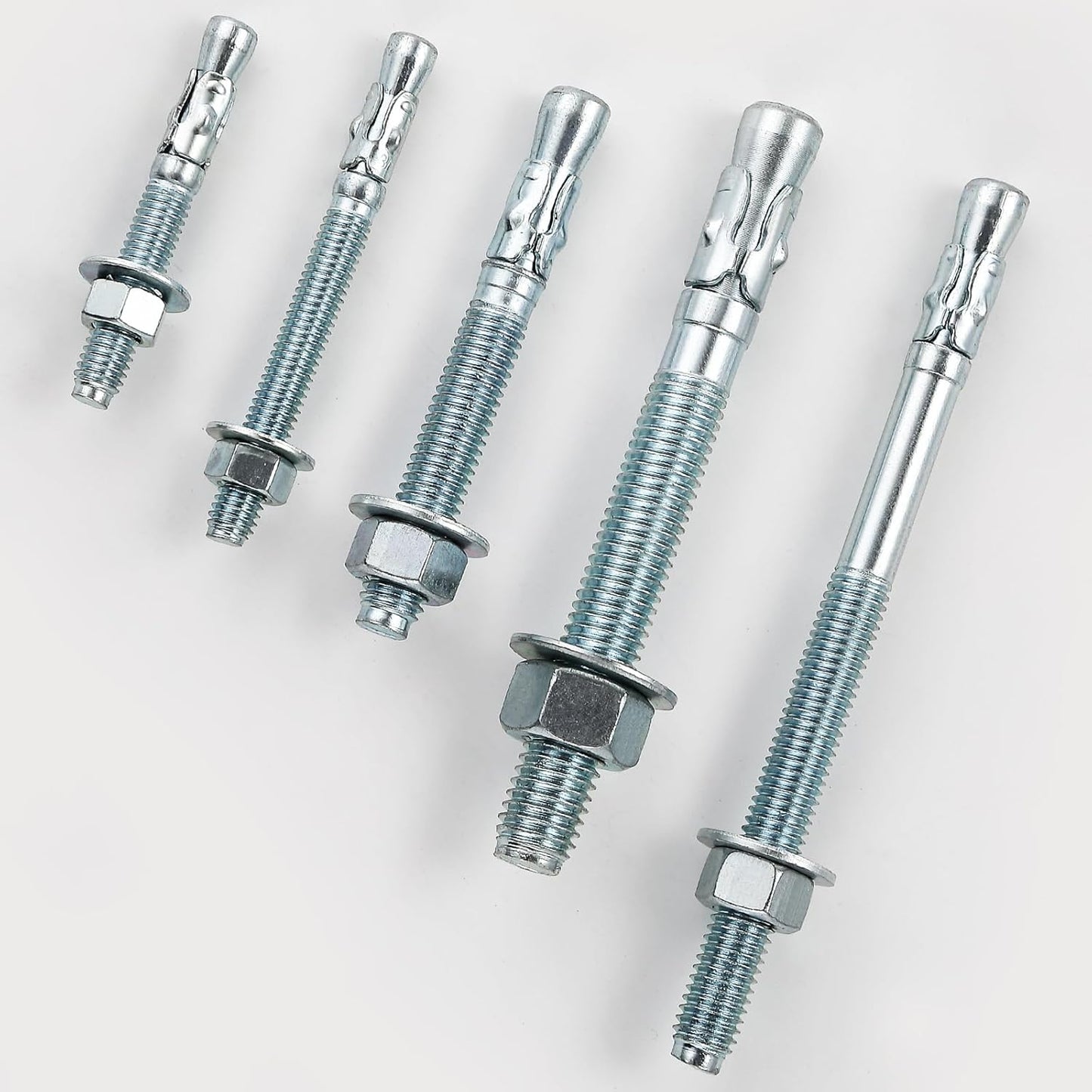 5/16x3" 10Pcs Inch Standard Fasteners for Heavy-Duty Zinc Wedge Anchors for Cement and Concrete