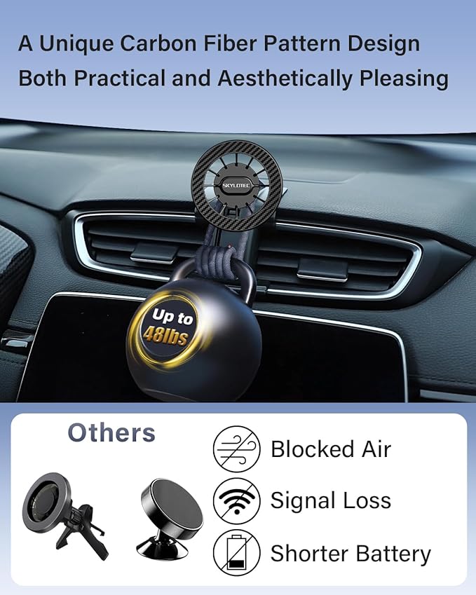 SKYLOTEC Car Phone Holder for Lexus RX 350 RX 450h 2010 2011 2012 2013 2014 2015 Accessories Automobile Cradles Magnetic Phone Mount Compatible with MagSafe, Strong Magnets Cell Phone Base