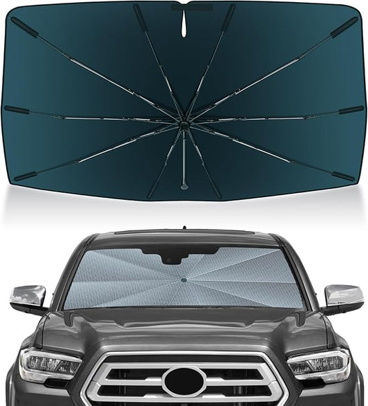 Autorder Windshield Sun Shade Umbrella for 2016-2026 Toyota Tacoma Accessories,Upgraded Ice Crystal Material,Easy Setup Umbrella Sunshade for Car Windshield,100% Sun Blocking