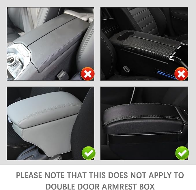 IHOTDER Patchwork Leather Center Console Covers for Cars,Upgraded Arm Rest Cover for Car with Side Storage Pocket for Car Seat Organizer,Middle Console Cover Stylish Car Decoration (Purple)