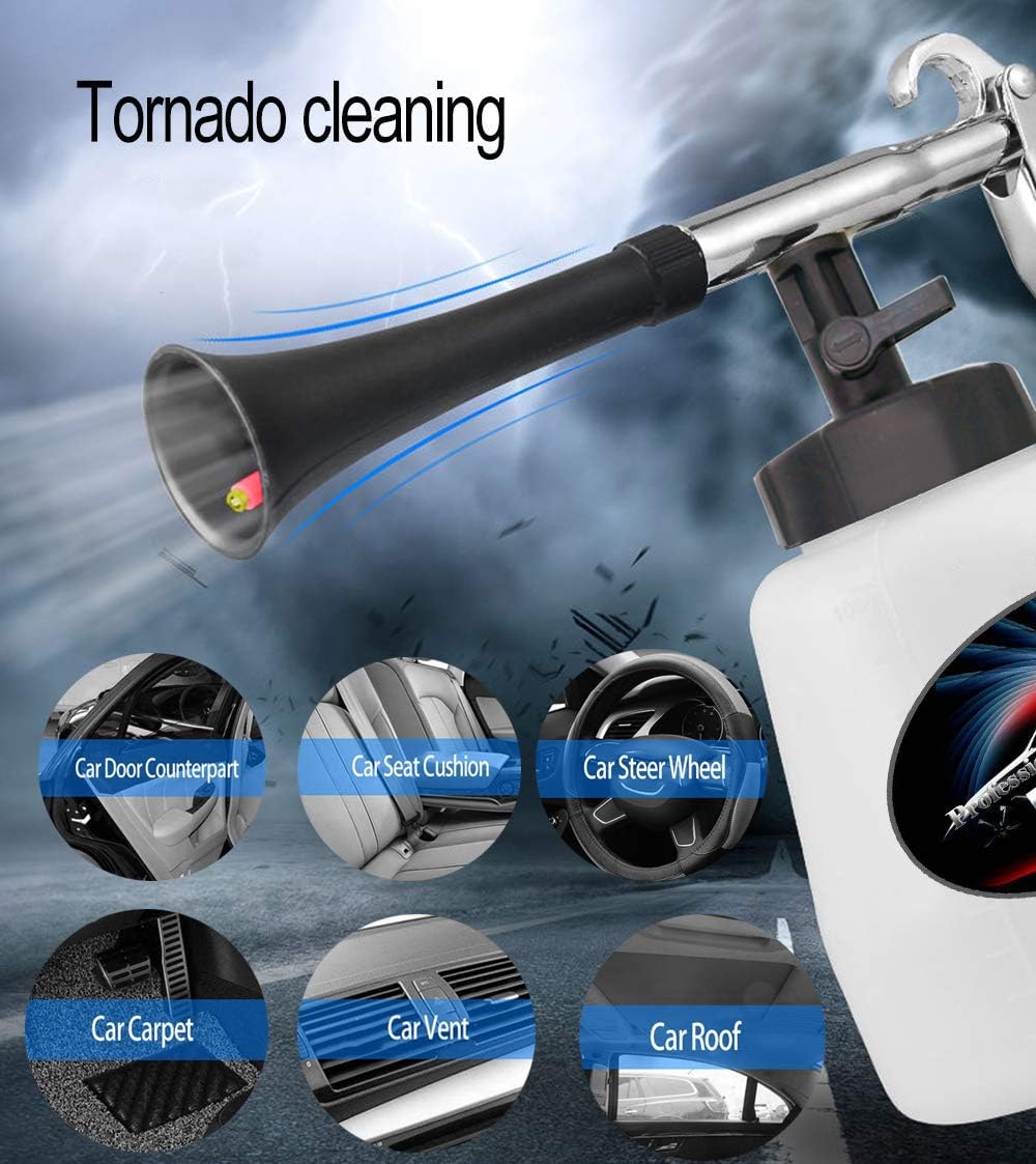 Car Interior Cleaner, Auto Detail Tools Car Detailing Kit(Needs Air Compressor) High Pressure Car Cleaning Gun Car Cleaning Kit for Vehicle Upholstery Carpet Seat