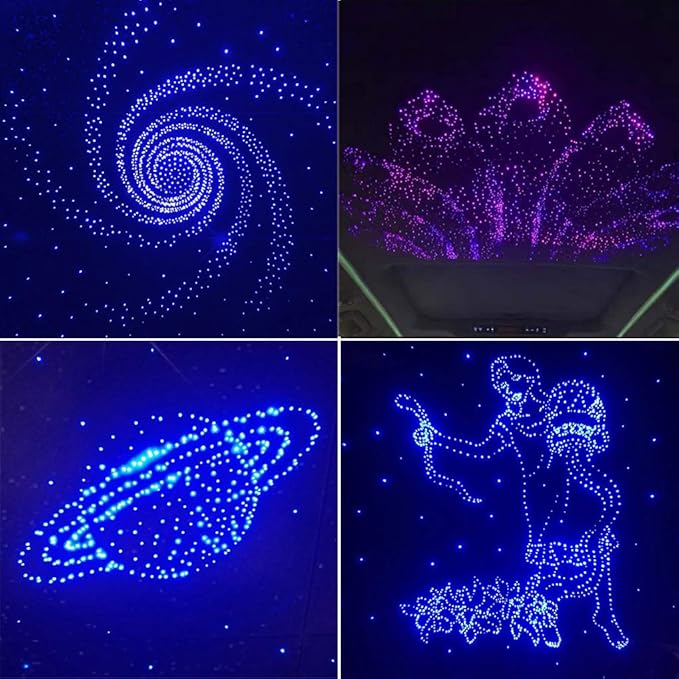 AZIMOM PMMA Plastic End Glow Fiber Optic Cable 1.5mm(0.06in) 50m(164ft)/Roll for Star Sky Ceiling All Kind Led Light Engine Driver Source