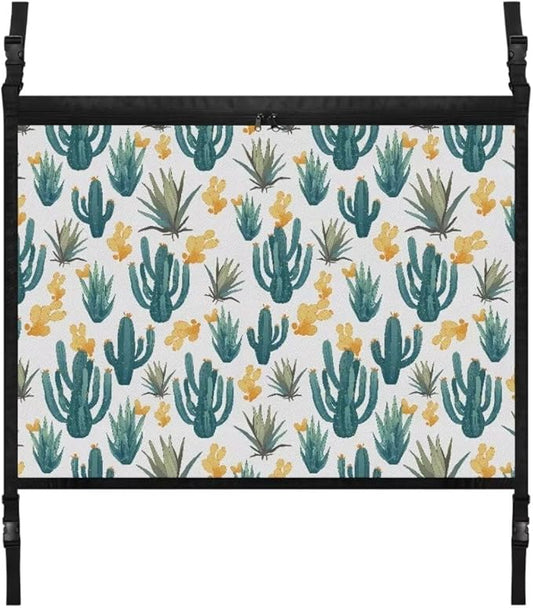 Cactus Pattern Car Roof Storage Bag Multi-Purpose Seat Organizer Car Bag Storage Box Organizer Pouch Pocket Car Travel Accessories Compatible with Most Cars