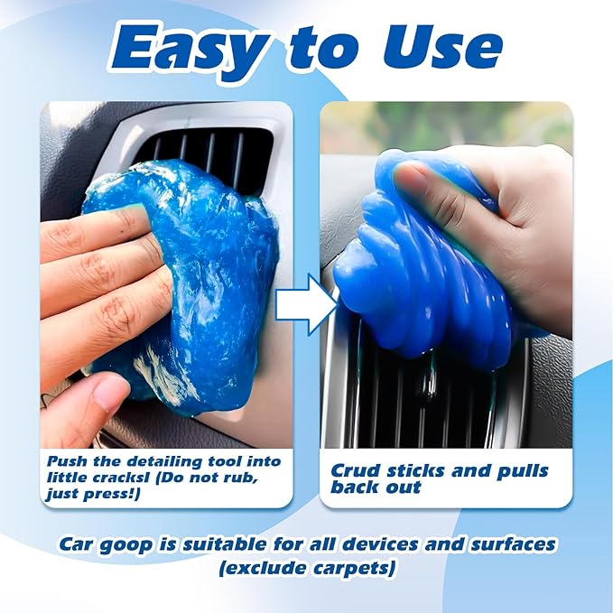 x xotic tech 2Pack Cleaning Gel for Car Putty Detailing Car Interior Slime Cleaning Mud Auto Detailing Tools Kits Keyboard Cleaner Valentines Day Gifts for Men Women Yellow Blue (320g/11.2oz)