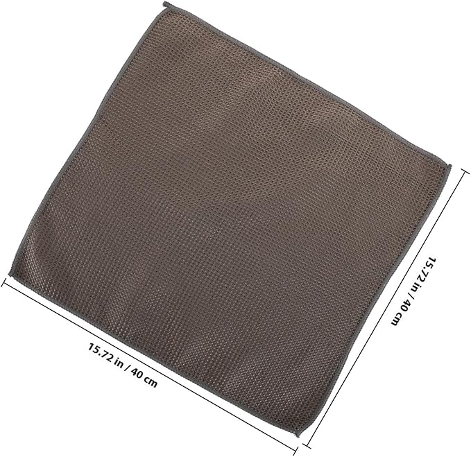 Microfiber Car Care Towel 40x40cm Absorbent Auto Detailing Cloth Gray Waffle Pattern for Interior and Exterior Car Maintenance Supplies
