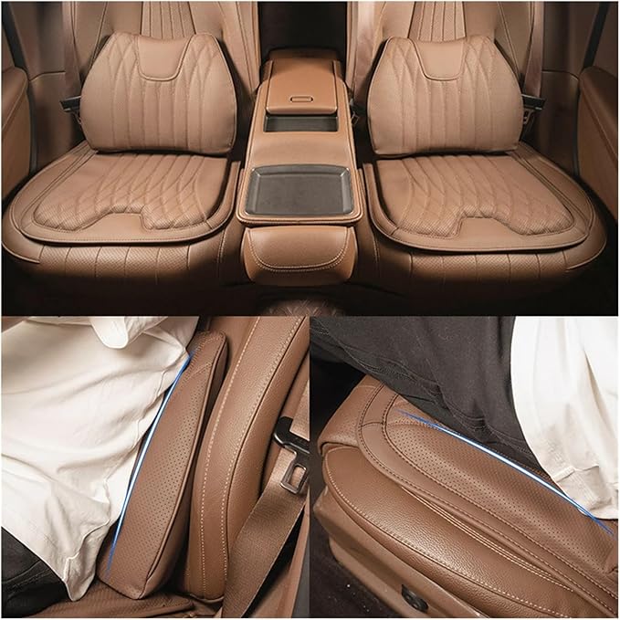 F Car Seat Cushion for BMW All Model I3 I4 I8 X1 X2 X3 X4 X5 X5M X6 X7 Z4 Car Lumbar Support Pillow Auto Seat Waist Back Cushion Y (Color : Black B)
