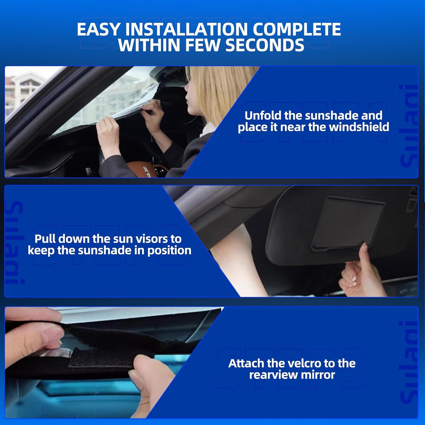 Windshield Sun Shade for Chr-ysler Pacifica 2017-2025 2026 Foldable Sunshade Custom Fit Front Window Car Interior Accessories Protector Blocks UV Rays