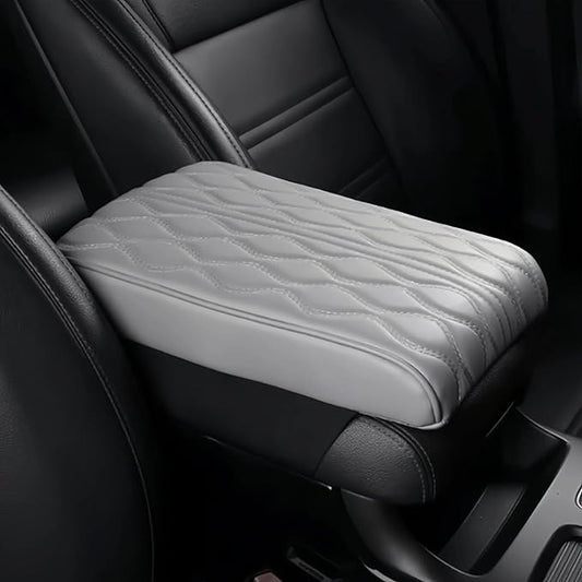 Leather Car Armrest Box Pad, 2025 Upgrade Universal Auto Arm Rest Cushion Memory Cotton Armrest Box Pad, Car Center Console Cover for Most Vehicle, Car Accessories (#2)