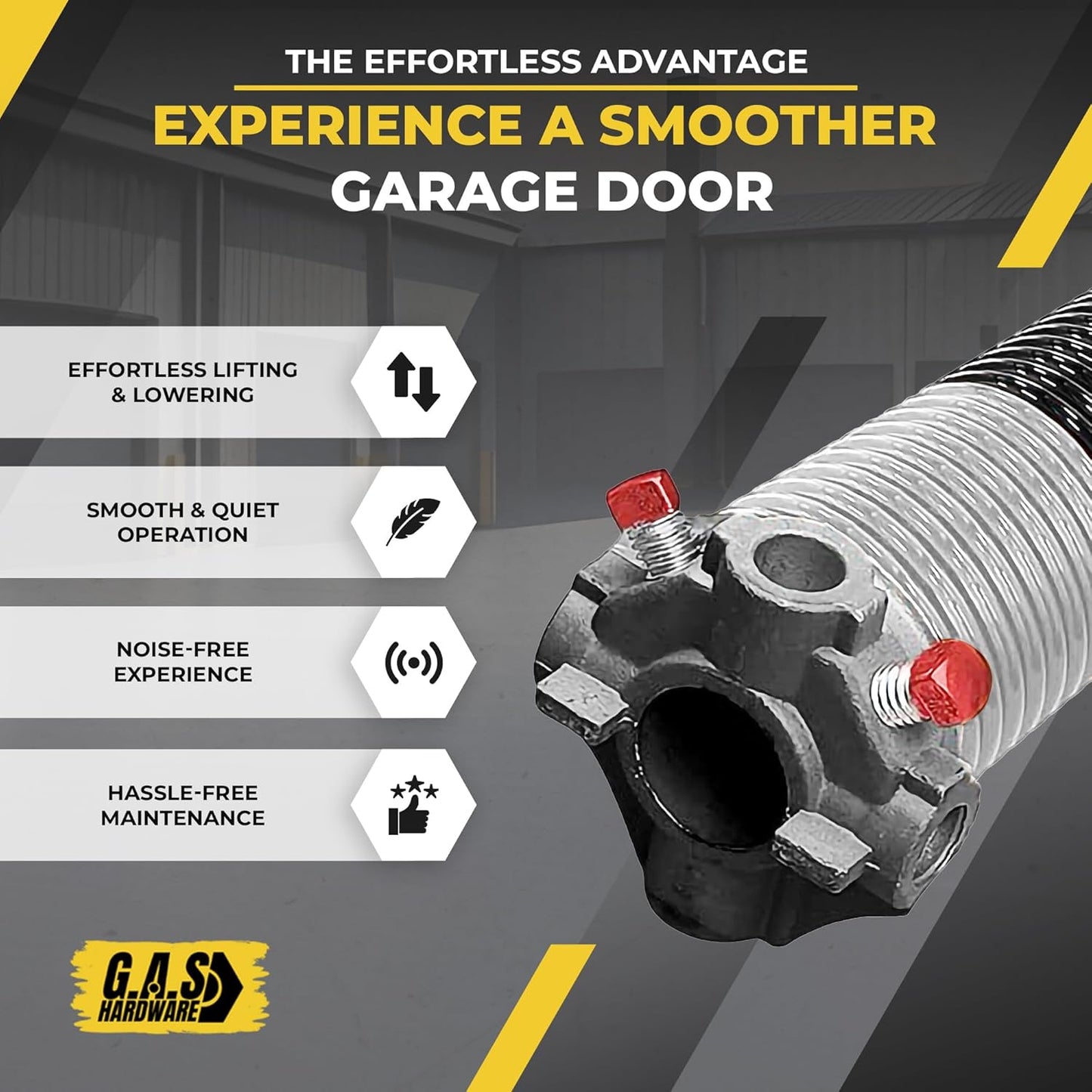 Garage Door Torsion Springs 218x2x28 Includes 1” Steel Bearing, Gloves, and Winding Bars for Left and Right Side of Garage Door Precision E-Coating 5-Year Warranty Minimum 30,000 Cycles (Pair)