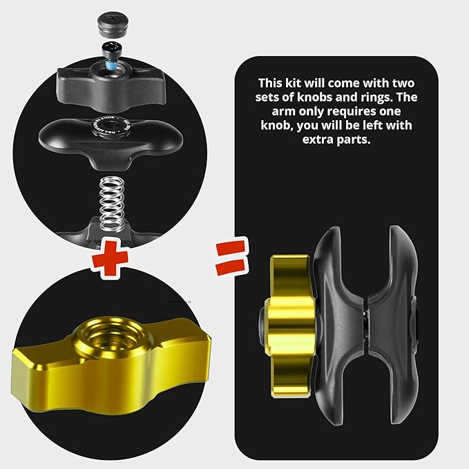 Tackform LINK Vent Phone Mount Compatible with 2016-2023 Toyota Tacoma and 2014-2021 Toyota Tundra | Aluminum | Zero Slip | Universal Magnetic Phone Holder | 2" Arm | Yellow | (NOT MAGSAFE Compatible)
