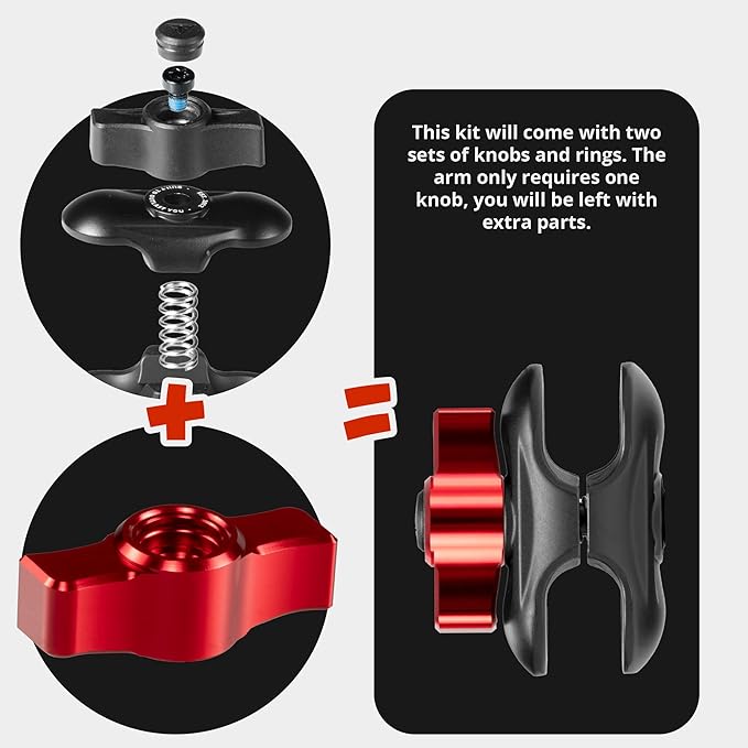 Tackform Link Vent Phone Mount Compatible with 2015-2020 Ford F-150, 2017-2021 Super Duty, 2018-2021 Expedition | Aluminum | Universal Magnetic Holder | 2" Arm | Red Knob | (NOT MAGSAFE Compatible)