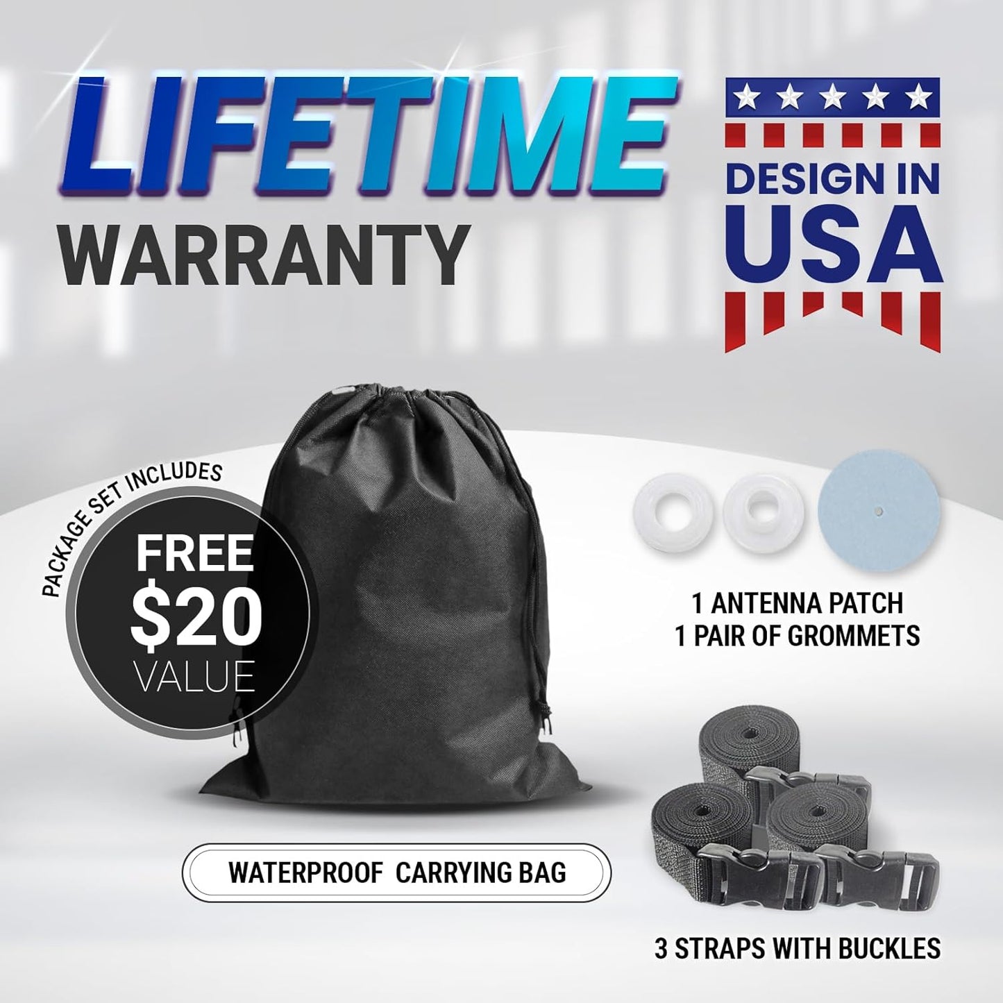iCarCover Custom Car Cover for Chevy Monte Carlo (1978-1988) Waterproof All Weather Rain Snow UV Sun Protector Full Exterior Indoor Outdoor Car Cover (Stripe - Gray/Black)