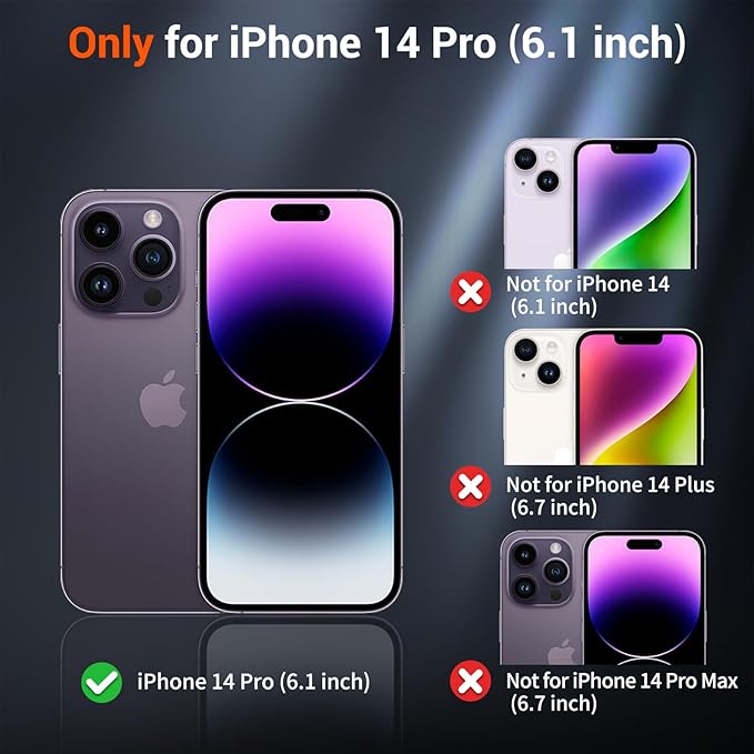 SUPFINE Magnetic for iPhone 14 Pro Case (Compatible with MagSafe) (Military Grade Drop Protection) Slim Translucent Matte Shockproof with Anti-Fingerprint Phone Case,Antique White