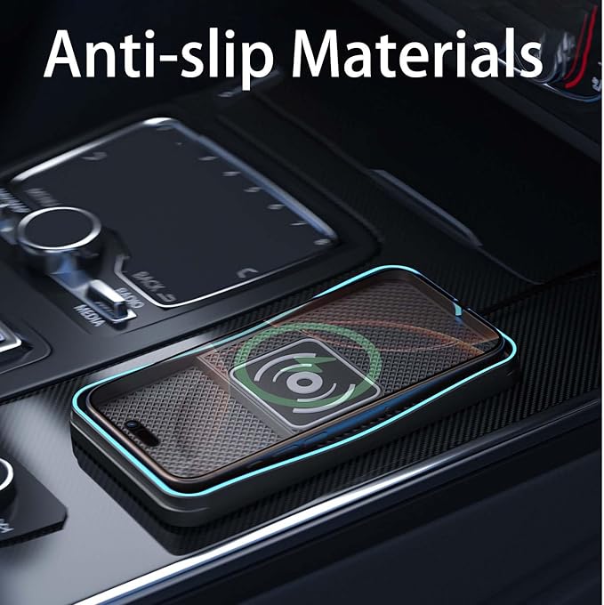 Car Wireless Charger Pad for Audi TT Coupe 2000-2006 2008-2018, Fast Car Wireless Charging Pad for Car Center Console, Non Slip Charging Mat,1M-Type C