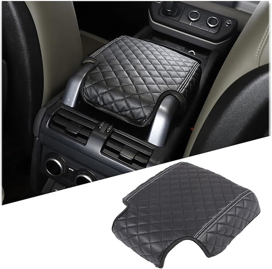 Center Console Armrest Cover Compatible with Land Rover Defender 90/110/130 2020-2023 Accessories, Comfortable Leather Armrest Box Pad Cushion Protector (A Style)