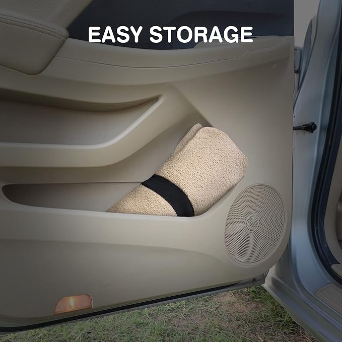 Leader Accessories 2pcs Beige Waterproof Towel Auto Car Seat Cover Protector Machine Washable - Fit Yoga Running Crossfit Athletes Beach Swimming Outdoor Sports