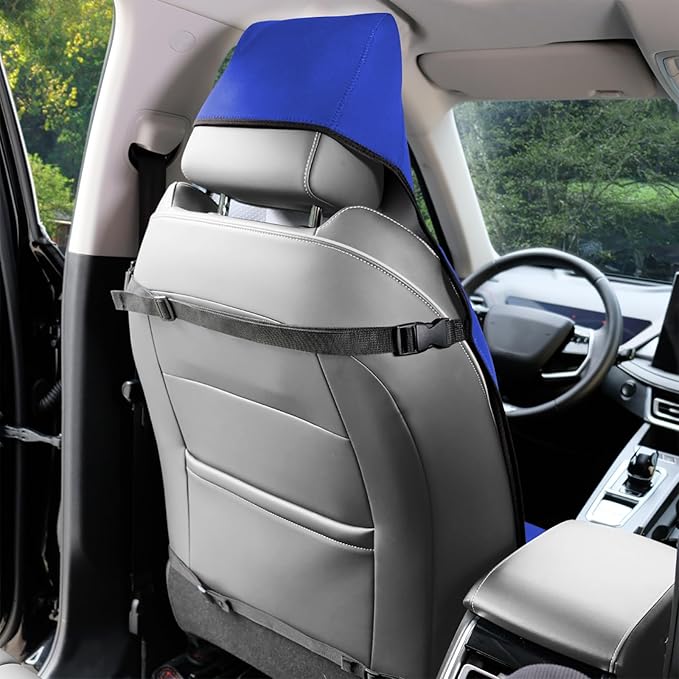 INFANZIA Premium Waterproof Seat Cover Towel Protector Neoprene Universal Fit, Upgraded 100% Washable & Removable Non-Slip Sweat Carseat Towel Covers, Perfect for Gym/Yoga/Workout（Royal Blue,1PCS