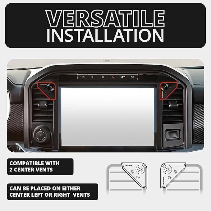 Tackform Link Vent Mount Magnetic Phone Holder - Compatible with 2021-2025 Ford F150 & Raptor, 2023-2025 Ford Super Duty | Aluminum | 2" Arm | Green | (NOT MAGSAFE Compatible)