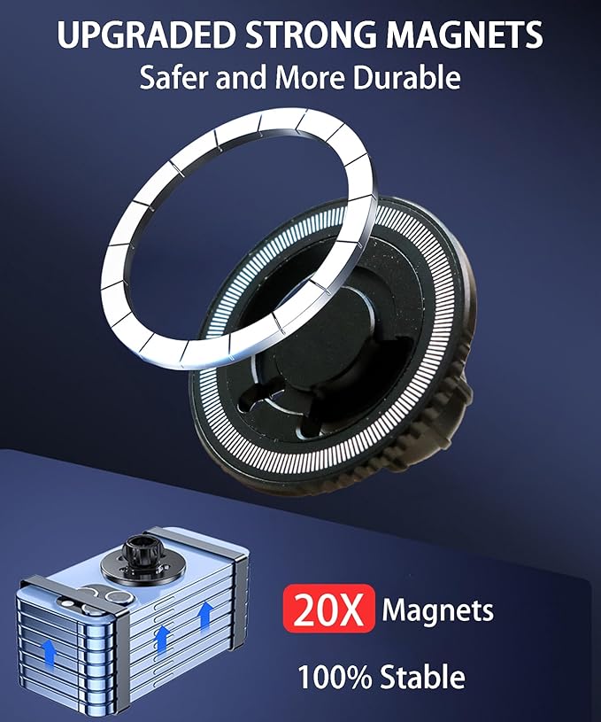 Magnetic Car Phone Mount for Honda CR-V 2023-2026 / HR-V 2023-2026 Accessories, for MagSafe Strong Magnets Cell Phone Holder 7/9-Inch Touchscreen Cradles, with Portable Phone Gripper