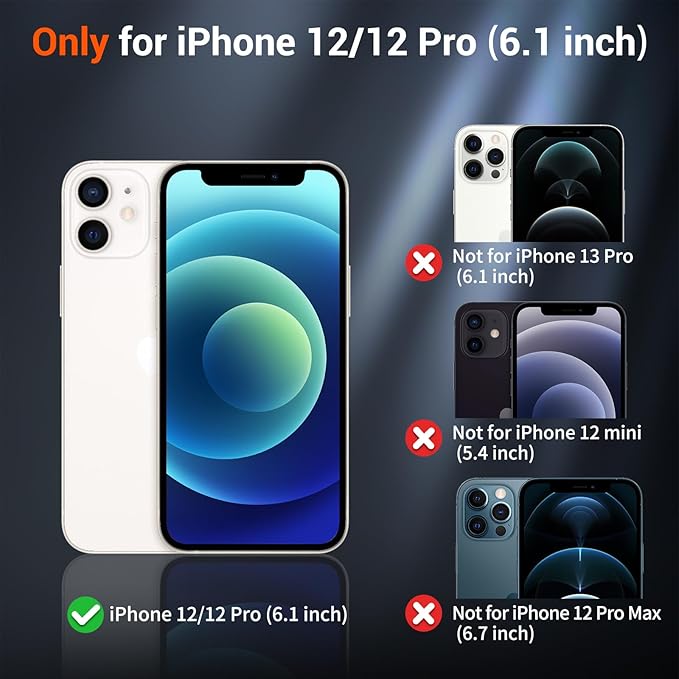 SUPFINE Magnetic for iPhone 12 Case/iPhone 12 Pro Case (Compatible with MagSafe) (Military Grade Drop Protection) Slim Translucent Matte Shockproof with Anti-Fingerprint Phone Case,Gray
