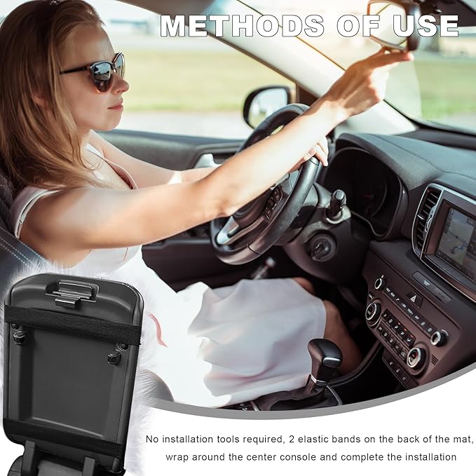 Center Console Cover, 11.81"×7.87" Automotive Fluffy Plush Center Armrest Protector, Universal Furry Comfortable Center Console Pad for Cars Trucks SUVs, Car Accessories (Brown)