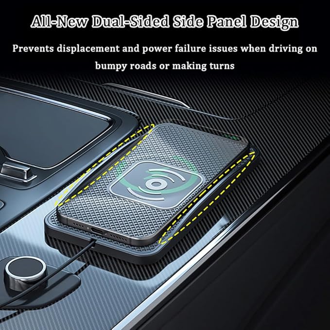 Wireless Car Charger Pad for Acura RDX 2007-2026, Type-C/USB 20W Car Wireless Charger Non-Slip Phone Charging Pad Car Accessories,B 30cm Cable USB Plug