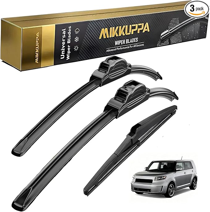 MIKKUPPA 22"+20"+14" Windshield Wipers Blades Replacement for 2008-2015 Scion xB, U/J HOOK Front & Rear All Season Wiper Blades Set(Pack of 3)