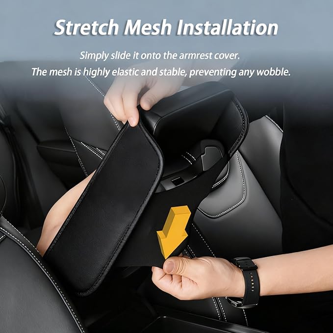 Car Center Console Cover for Volvo S40/S60/S70/S80/S90 234 964 P24 Y20 R TS AS Sedan, Thick Armrest Cushion Pad with Side Storage Pockets, Center Console Protector, Arm Rest Cover