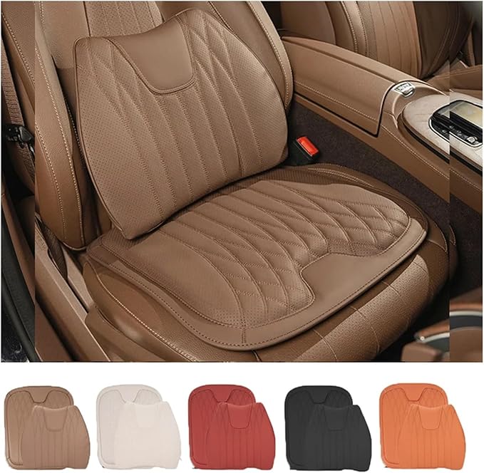 F Car Seat Cushion for BMW All Model I3 I4 I8 X1 X2 X3 X4 X5 X5M X6 X7 Z4 Car Lumbar Support Pillow Auto Seat Waist Back Cushion Y (Color : Beige C)
