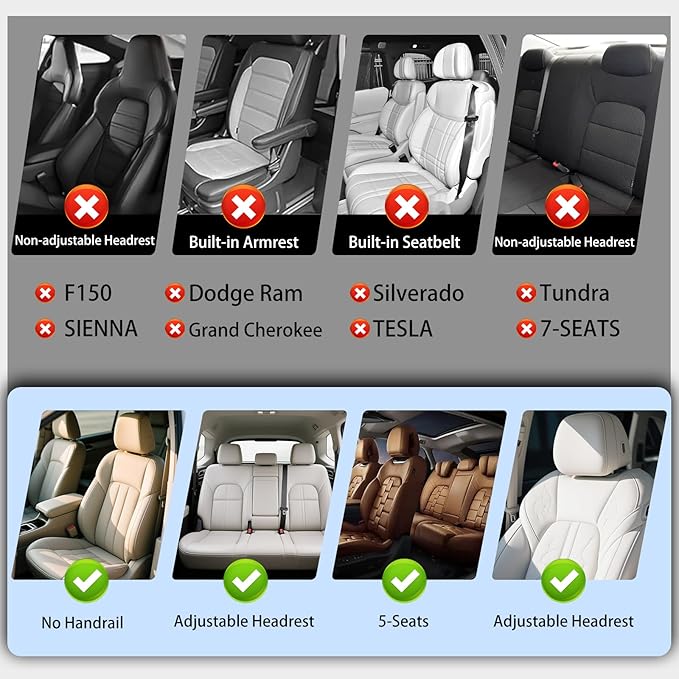 Car Seat Covers Full Set,Universal Fit for Cars,SUVs,Trucks,and Sedans with 5 Seats,Faux Leather Car Seat Cushion Compatible with Airbags,Waterproof Car Seat Protector,Wine Red