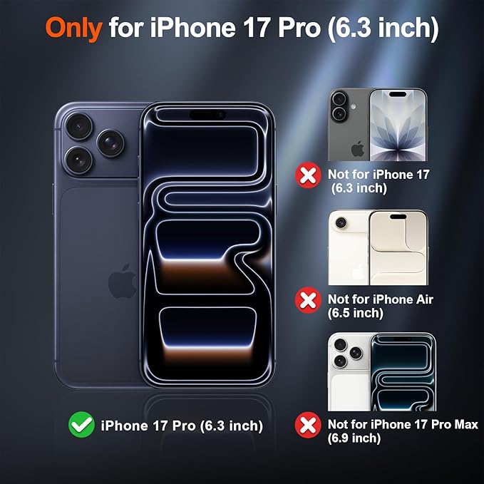 SUPFINE Magnetic for iPhone 17 Pro Case (Compatible with MagSafe)(Military Grade Drop Protection) Translucent Matte Shockproof with Anti-Fingerprint Phone Cover 2025,Lavender Gray