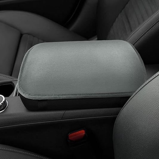 surpassme Car Center Console Pad Protector, Comfortable Car Armrest Seat Box Cover/Cushion Universal for Car/SUV Cushion Accessories(Grey)