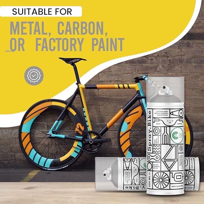 Spray.Bike Spray Paint - Silvertown | Designed Mainly for Bicycles | Multi-Use Acrylic Spray Paint for Metal, Plastic | High Coverage Bike Paint, 400ml