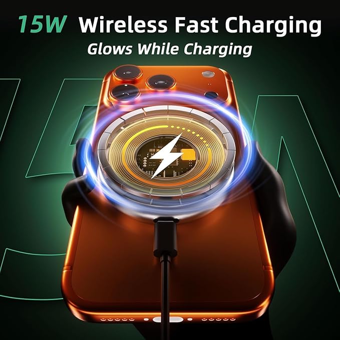 Phone Mount for Toyota RAV4 (2013-2018), 15W Wireless Car Charger, Magnetic Phone Holder, Dashboard Hands Free Mobile Holder, 360° Adjustable, 2014 2015 2016 2017 Rav4 Interior Accessories
