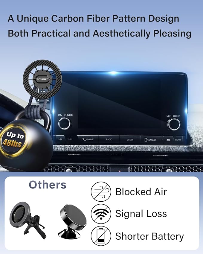 SKYLOTEC Car Phone Holder for Kia Telluride 2020 2021 2022 Accessories 10.25-Inch Screen Fixed Clip, Automobile Cradles Magnetic Phone Mount Compatible with MagSafe, Strong Magnets Cell Phone Base